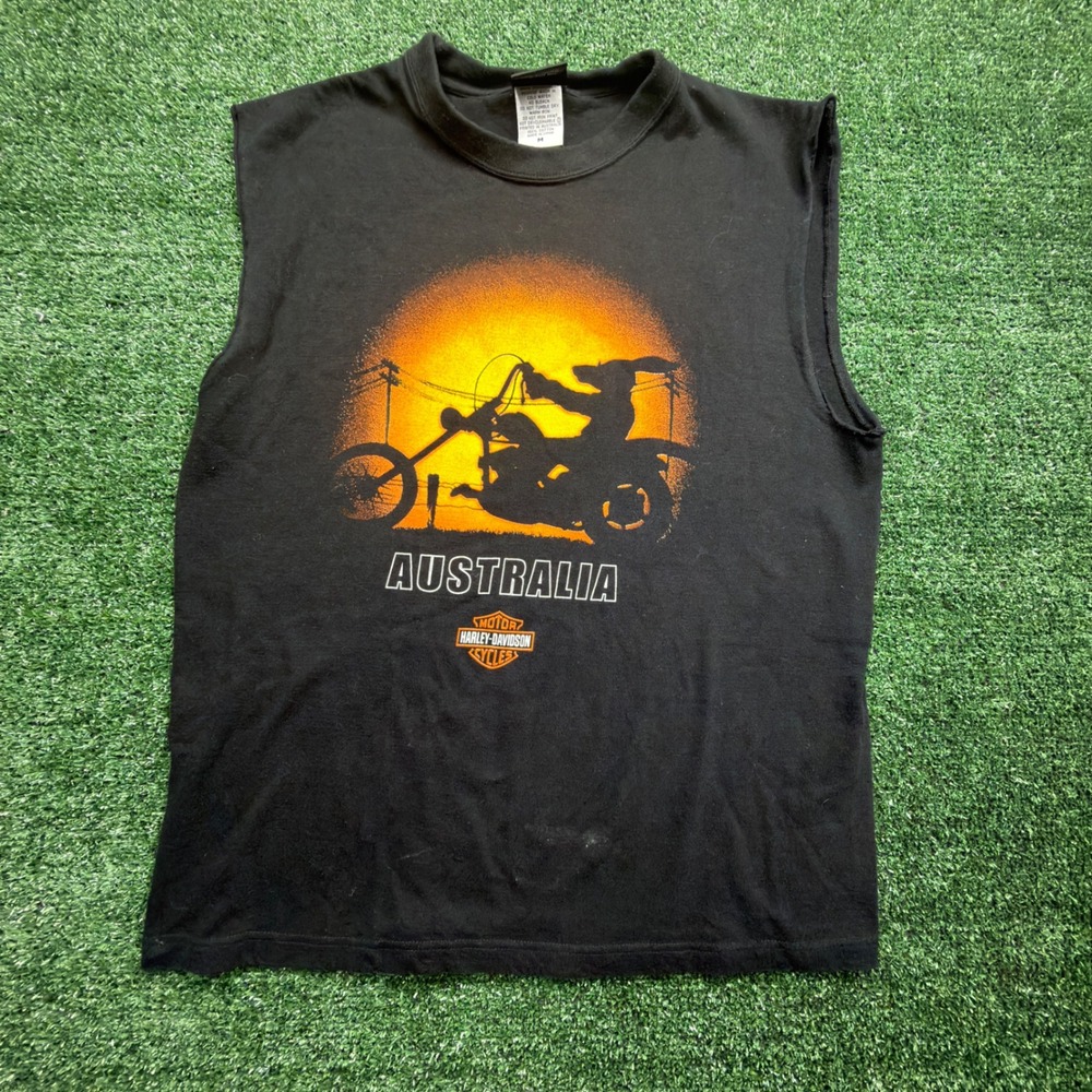 Vintage 2001 Harley Davidson Australia Desert Edge Alice Springs Muscle Tee M